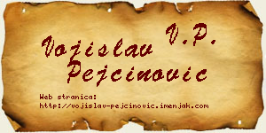 Vojislav Pejčinović vizit kartica